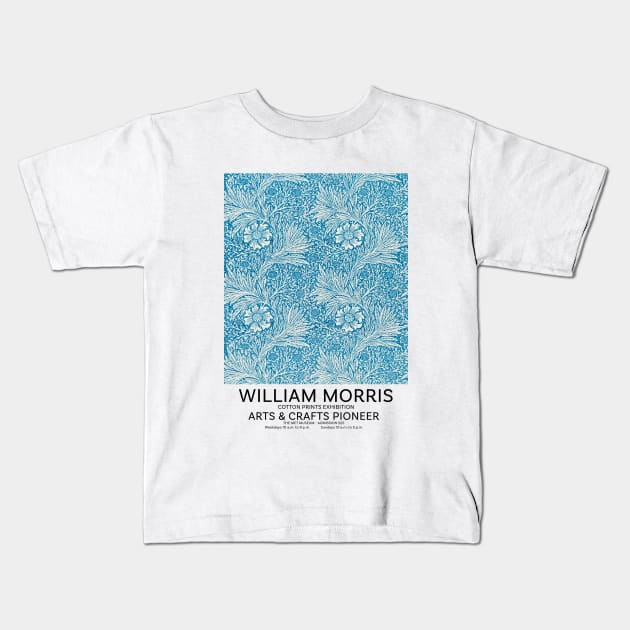 William Morris Textile Design, Exhibition Wall Art, Art Pattern Kids T-Shirt by VanillaArt